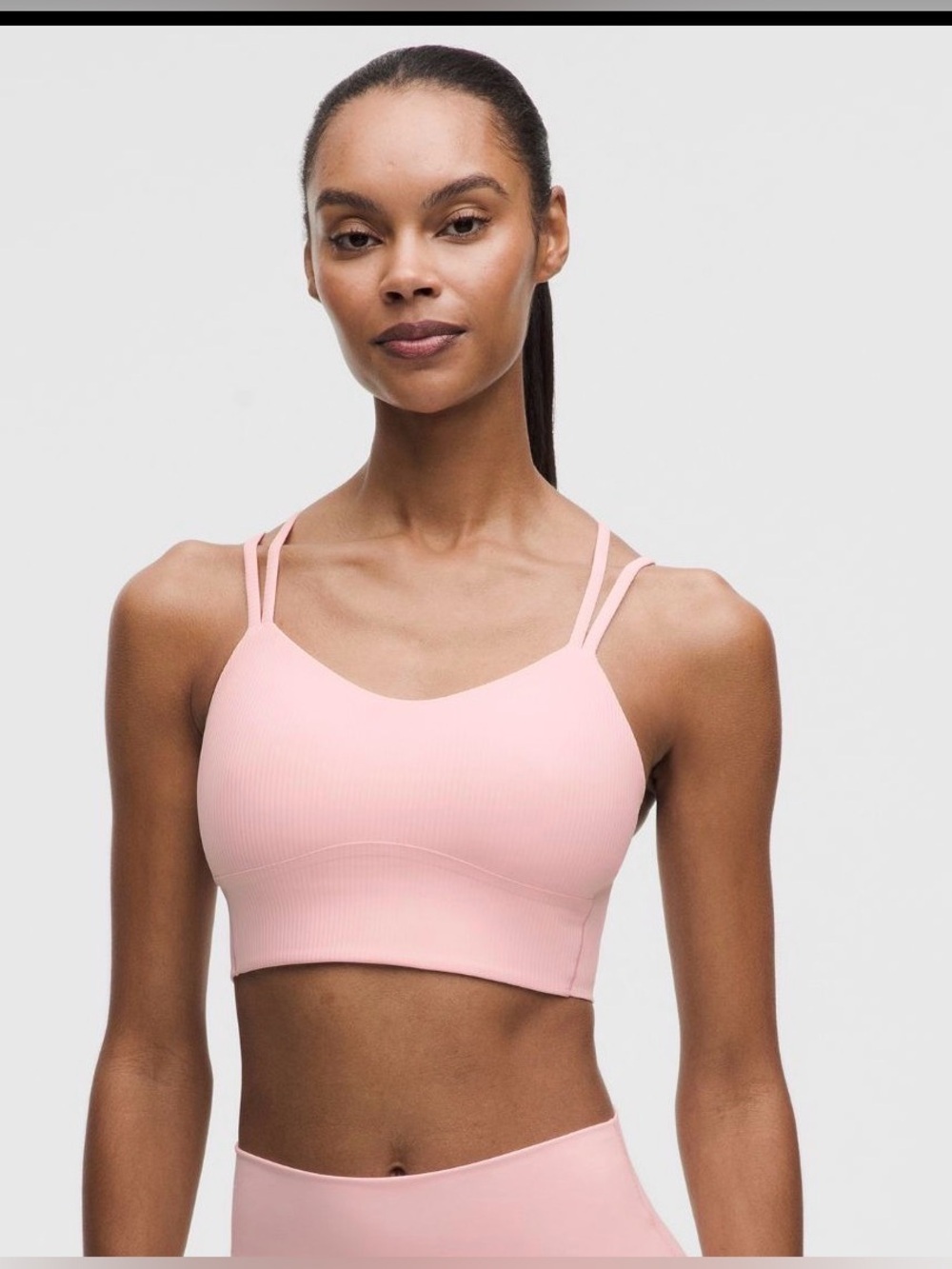 Like A Cloud Ribbed Longline Light Support - Pink